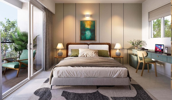 Spacious Bed room photo of Godrej Woodscapes
