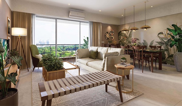 Living area Photo of Godrej Woodscapes
