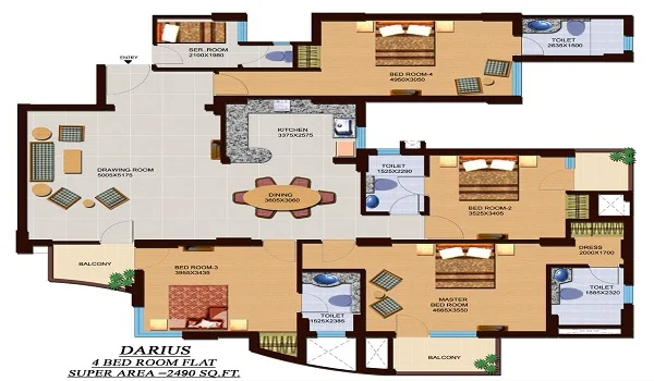 Godrej Woodscapes 4.5 BHK Floor Plan